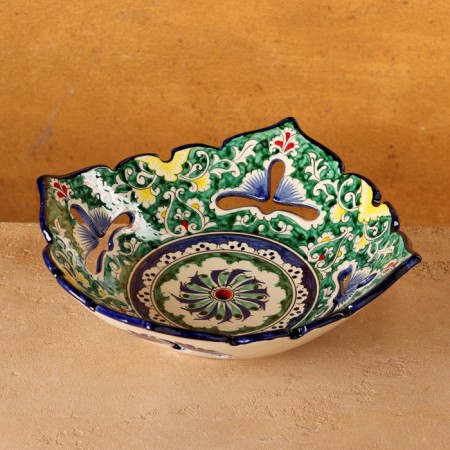 Rishtan ceramics "Patterns", 25 cm, 25 cm,-4
