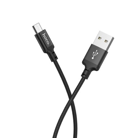 Hoco X14 cable, micro USB - USB, 2 A, 2 m, fast charging, nylon braid, black-4