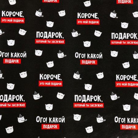 Paper packing glossy “Gift you deserve”, 1 sheet, 70 x 100 cm-1