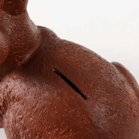Piggy bank "Rabbit No. 1 Red" height 14 cm, width 10 cm, length 18 cm-5