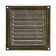 Ventilation grate Zein luxury RM1515Z, 150 x 150 mm, with a grid, metal, gold