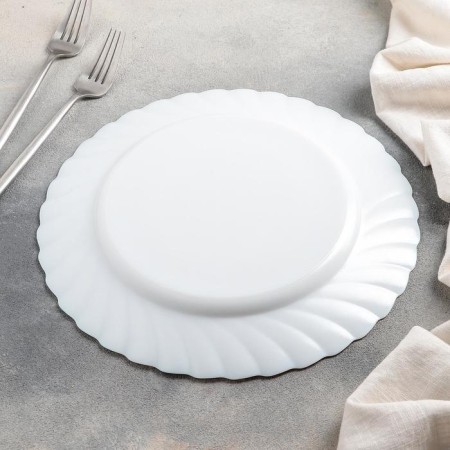 Dining plate, d = 27 cm, white color-2