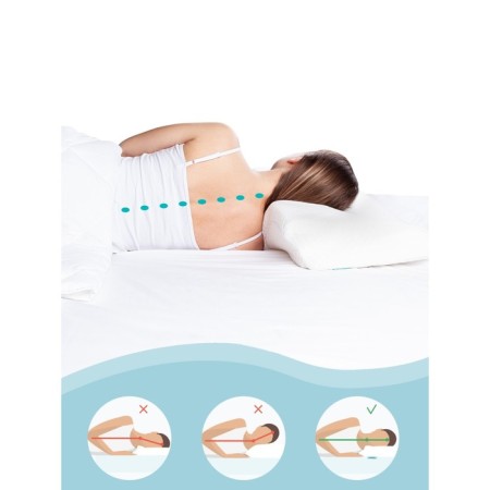 Anatomical pillow "Antioprip", size 37x65 cm, for perfect sleep on the stomach with memory effect-5