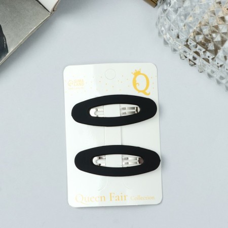 Invisibility for hair "Adeli" (set 2 pcs) matte oval, 5 cm, black
