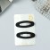Invisibility for hair "Adeli" (set 2 pcs) matte oval, 5 cm, black