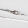Pendant "Flower" petals, white-gray color in silver, l = 92 cm