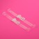 Straps silicone, fittings metal, 4 stripes, 1.5 cm, 37 cm, pair, color transparent