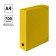 Archive folder on gum Calligrata, microhofrocarton, 75 mm, up to 700 l, yellow
