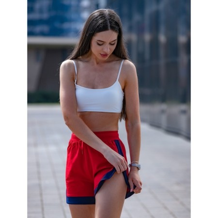 Women's shorts ise, size 46 cm, red color-8