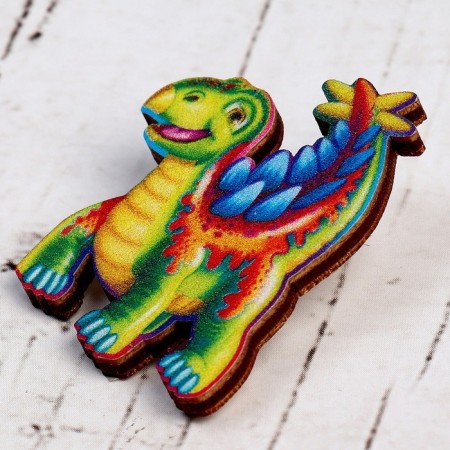 Wooden icon "Stegosavr"-2