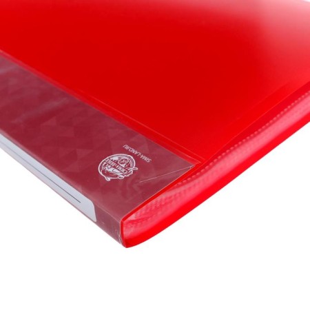Folder with 60 A4, 500 microns, calligrata, pocket on the spine, red-3