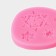Mold "Four Snowflakes", silicone, 8 × 8 cm, pink color