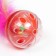 Ball for cats with a tambourine "Sun with a pen", 4 cm, transparent red