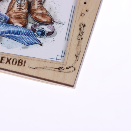 Wooden envelope "Happy Birthday!" Male set, 16 x 8 cm-1