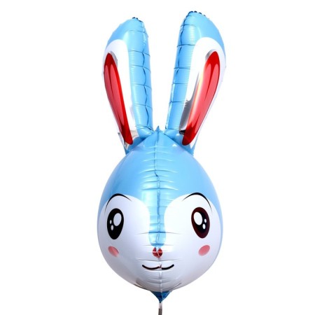 Foil ball 23 "Rabbit head", blue color-2