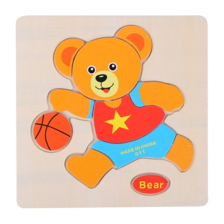 Children's wooden frames-lodges “Animals, insects” 15 × 15 × 0.5 cm, mix-9