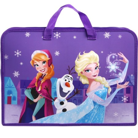 Plastic folder with A4 handles, on a zipper, 80x330x240 mm, cold heart-5