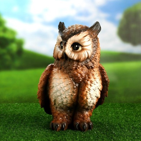 Garden figure "Owl Big, natural" 27 cm-1