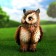 Garden figure "Owl Big, natural" 27 cm