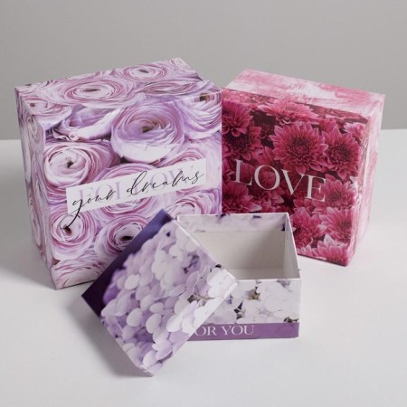 Set of boxes 10 in 1, gift packaging, “Flower”, 10.2 x 10.2 x 6–28.2 x 28.2 x 15 cm 15 cm-3