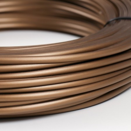Smooth artificial rattan 6 mm 100 m half a pipe (metallic bronze)-2