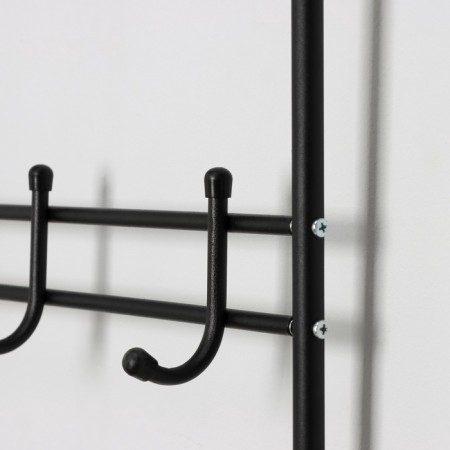 The rack in the hallway "Constant", 69 × 26 × 183 cm, black color-10