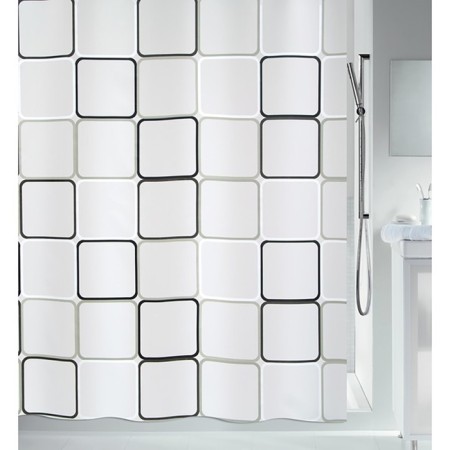 Peva bathroom curtain (Frame-black) 180x200cm
