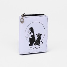 Lightning wallet, card for cards, for coins, white color