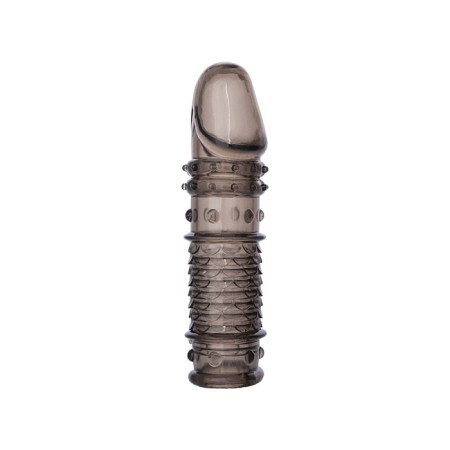 Toyfa Xlover nozzle to increase size, TPE, black transparent, 13.5 cm-1