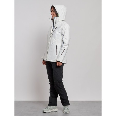Ski costume female winter, size 42, white color-5