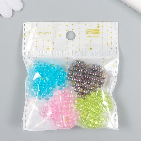 Busina for creativity plastic "Heart Puply" mix 3x3.1x0.8 cm-3