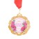 Jubilee medal with the ribbon "55 years. Flowers", D = 70 mm
