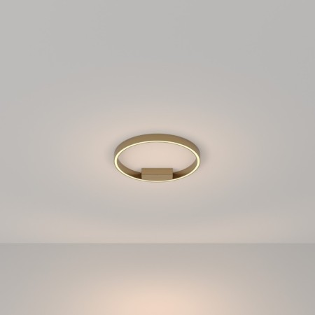 Ceiling Lamp MayToni Mod058CL-L25BS3K, 1XLED, 25W, 40x40x3.5 cm, 1200lm, brass color