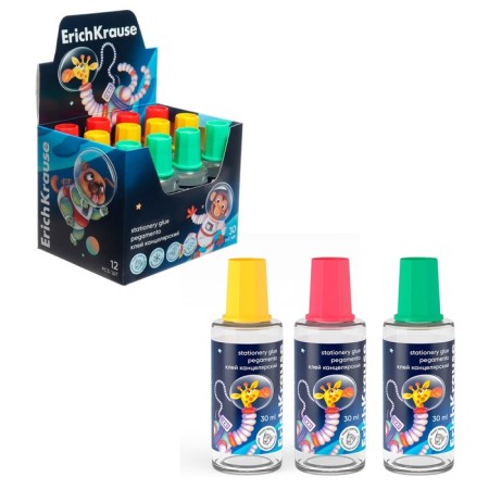 Chancellery glue 30 ml, Erichkrause, Space Animals, Mix-8