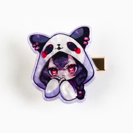 Hair hair clip luminous "Cutie Chibi", 3 x 3 cm-1