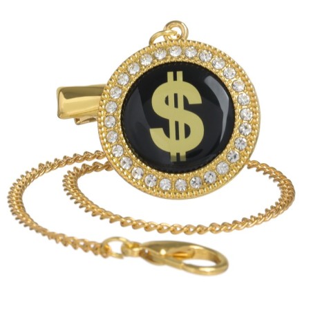 Set: Nipple - Orthodontic dummy with the holder "Dollar", with a cap, from 6 months, gold, rhinestones-8