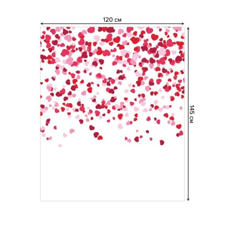 Tables on the table "Rain of hearts", rectangular, oxford, size 120x145 cm-1