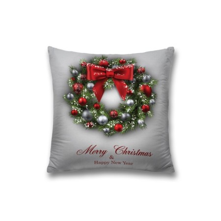 Decorative pillowcase "Fairytale Christmas Wreath", on a zipper, size 45x45 cm