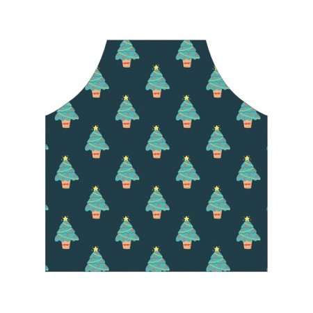 Apron kitchen with a photocrint "Field of Christmas trees", adjustable, size OS-1