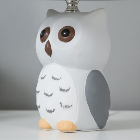 Lamp children's ceramics "Owl" 1x40W E14 gray 20x20x32.5 cm Risalux-5
