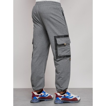 Sports male trousers, size 54, gray color-12