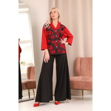 Female jacket, size 42, red color-7