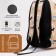 School backpack from lightning textiles, external pocket, pencil case, beige color