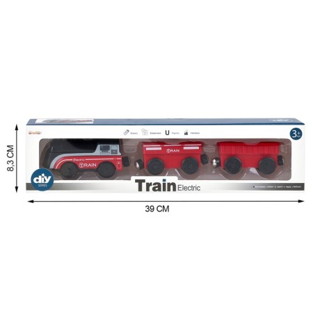 Children's train "Cargo locomotive and 2 cars", on batteries-8