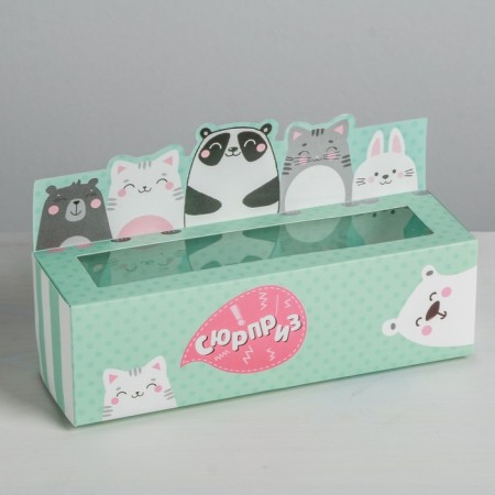 Box for Makarun confectionery, packaging "Surprise", 18 x 5.5 x 5.5 cm
