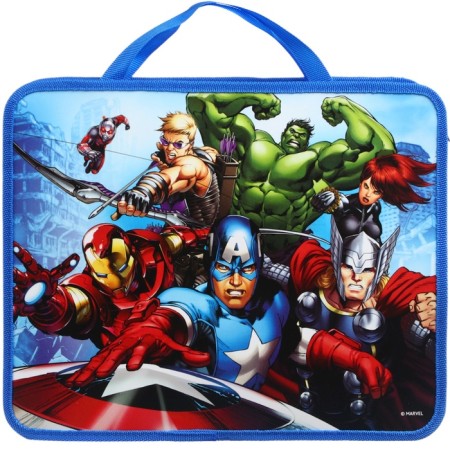 Plastic folder with A4 handles, on lightning, 75x330x260 mm, Avengers-3