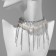 Moloderic "bead" waterfall, white in silver