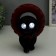 Souvenir Polystone Light "Black dog hid in the wheel" from the sun. Battery 19.5x11x13.5 cm