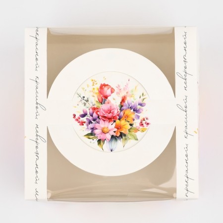 Bearbox under the Bento-Port with the Stone Flowers window, 14 x 14 x 8 cm-1