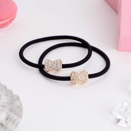 Hair elastic band "Ariana" (set 2 pcs) bow-1